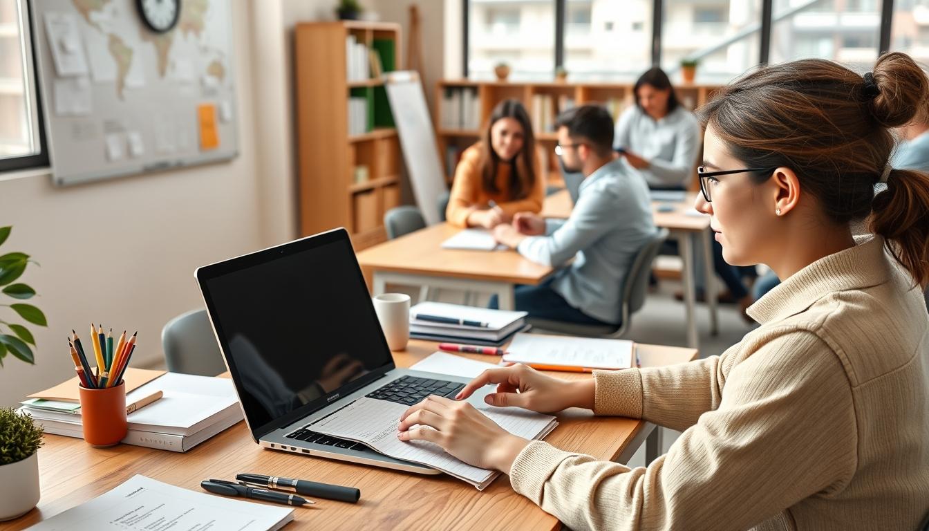 Student preparing for exams with study materials